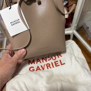 Authentic Mansur Gavriel Beige Mini Bag